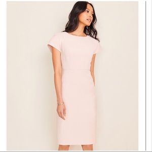 Ann Taylor rose smoke double weave dress 10